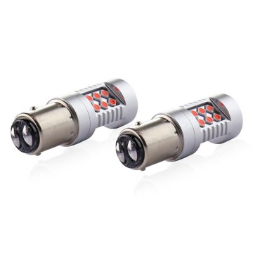 ROOD - BAY15D - CANBUS - LED - 24SMD - 3030 - 12 / 24V - back