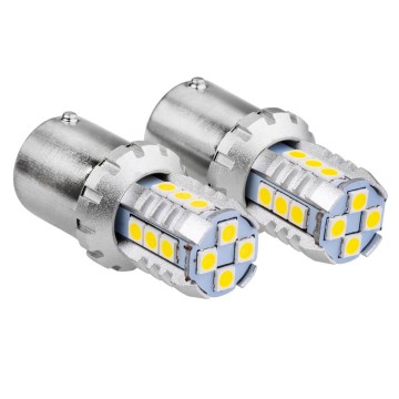 WIT - BA15S - LED - 16SMD - 1156 - 12/24V - 2 stuks