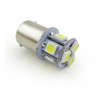BA15S LED 8-SMD 5050 - 12V LED lamp WIT