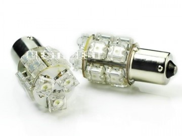 BA15S LED 13-SMD FLUX - 12V LED lamp WIT