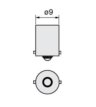 T11 BA9S Witte LED Lamp 5050 SMD 9 LED 12V