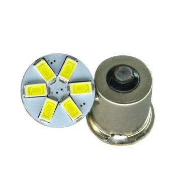 BA15S LED 6-SMD 5630 - 12V LED lamp WIT