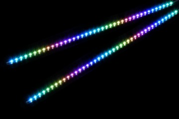 LED strip 50cm - Aluminium Profiel - IP65 - RGB - Male + female aansluiting