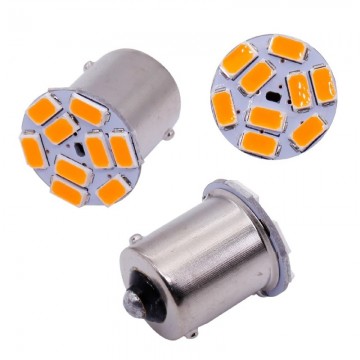 ORANJE - BA15S - LED - 9 SMD - 1156 - 12V