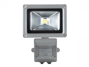 10W LED / PIR schijnwerper koud wit