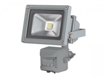 10W LED / PIR schijnwerper Warm Wit