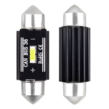 Dome - 36MM LED - CANBUS - 1860 - 1 SMD - extra fel - 12/24V - 2 stuks