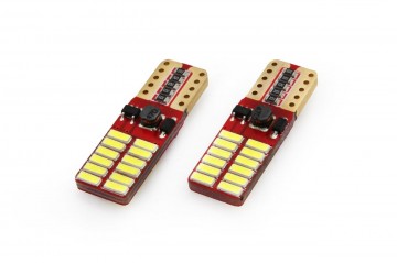 T10 - CANBUS - 24SMD - 4014 - 12/24V - 2 stuks - wit
