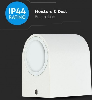 Wandlamp armatuur wit - Rond - GU10 fitting - 35W - IP44