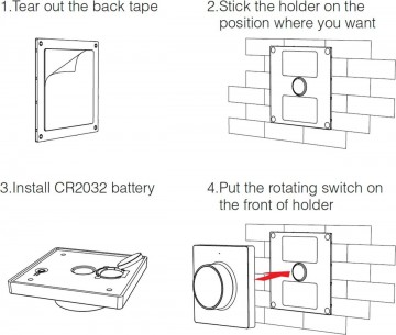 Draadloze wand dimmer - Mi-Boxer - Wit