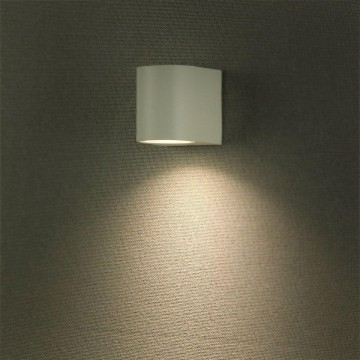 Wandlamp armatuur wit - Rond - GU10 fitting - 35W - IP44