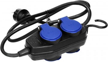 Waterdichte verlengsnoer - 4 voudig  - 5 meter