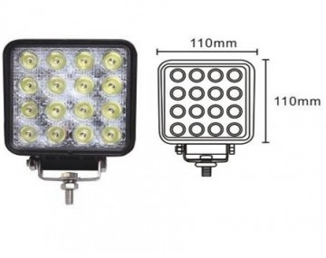 LED SPOT - 16 x 3 watt - front light - WIT - OFF-ROAD
