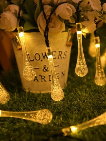 Kerst druppel ketting - 20 LEDs - Solar - 485cm