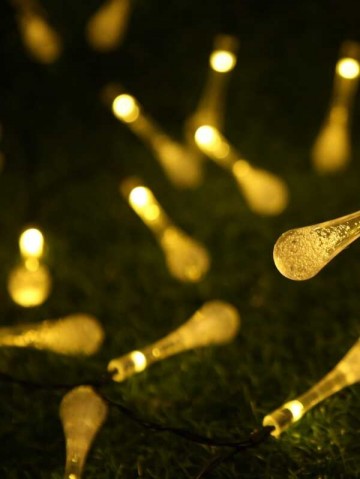 Kerst druppel ketting - 20 LEDs - Solar - 485cm