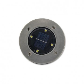Solar 4 LED grondspot - 0,4 Watt - koud wit - schemersensor - set 4 stuks