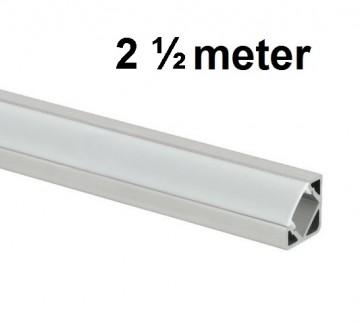 2,5 meter - 45 graden - LED Profiel - aluminium