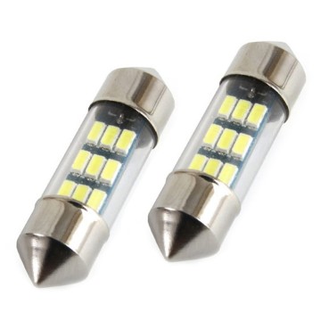 Dome - 31MM LED - 9SMD - Wit - 12V - Per 2 stuks
