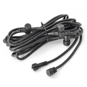 3x LED wand spot - 78mm - 4 Watt - Zwart - complete set