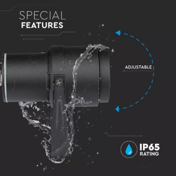 220 Volt - Tuinlamp - Warm wit - 12 Watt - Zwarte behuizing - Grond spot