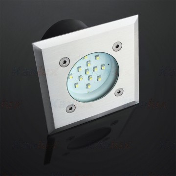LED grondspot - 0,7W - 65mm - Koud wit - Inbouw - Vierkant