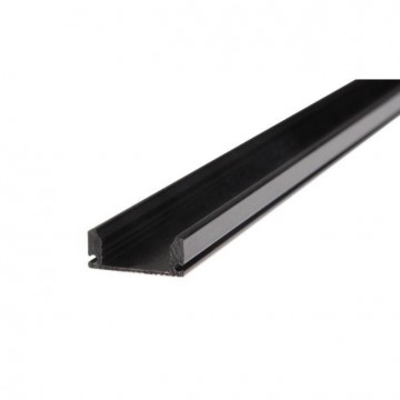 LED profiel - Met melkwitte diffuser - 2 meter - 7 x 16mm - PVC- Zwart