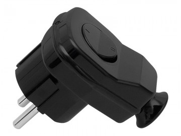 230V Stekker - 16A met schakelaar - Zwart