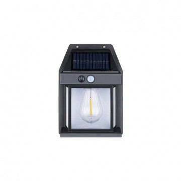 LED solar wandlamp - Schemer + bewegingssensor - Warm wit