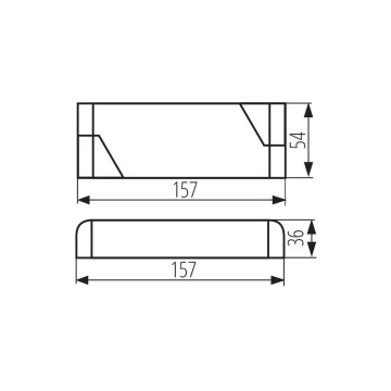 Inbouw voeding - 24 Volt - 2.5A - 0 tot 60 watt