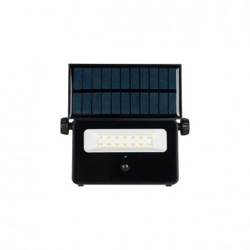 Solar LED schijnwerper - 20W - 800 Lumen - Neutraal wit - Met PIR sensor