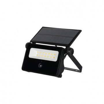 Solar LED schijnwerper - 30W - 1600 Lumen - Neutraal wit - Met PIR sensor