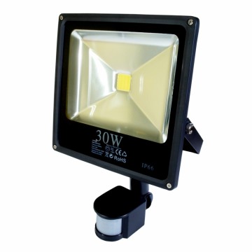 30W PIR LED Schijnwerper warm wit 4000K Slim