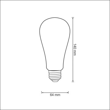 LED Vintage E27 - extra warm wit - 4W - Dimbaar - 320 lumen - ST64