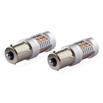 BAU15S - 3030 - 24 SMD - CANBUS - ORANJE - 12/24V