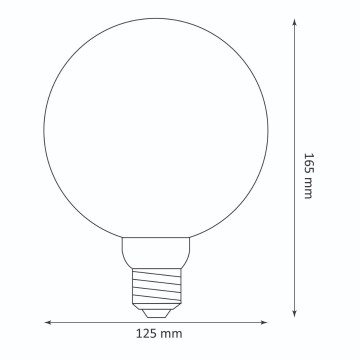 E27 LED filament - G125 - 200 lumen - Warm wit - Premium vintage