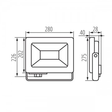 LED schijnwerper - 100W - 8000 Lumen - Koel wit