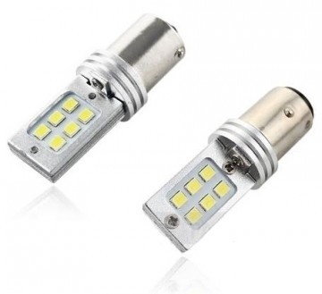 BAY15D LED 12-SMD 3535 lamp 12v wit