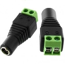 10x DC connector 5.5 x 2.1mm VROUWELIJK -> SCHROEFAANSLUITING