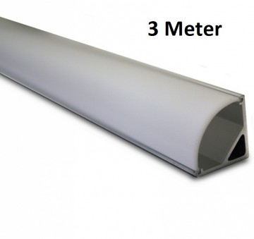 3 meter - hoek - LED profiel - aluminium