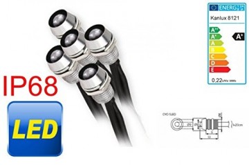 LED mini spotverlichting - set 5 stuks - 7000K koud wit