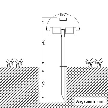 1x LED grond spot - 12V - 1,5 Watt - Complete set