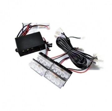 ORANJE 4 X 3 LED Flash zwaailicht 12V - flitser