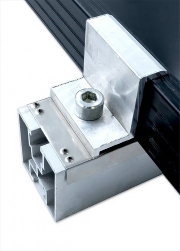 Eindklem voor zonnepanelen - 32mm - RVS