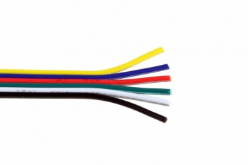 RGB CCT verlengkabel - 6 aderig - per meter - 6x 0.34mm2
