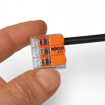 Wago verbindingsklem 3-VOUDIG 0,2-4 MM² - Doorvoerconnector per stuk