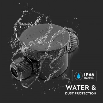 Kabelverdeler - 2 buitenuiteinden - 3-pins - IP66