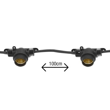 Led prikkabel - 10 lampen - 10 meter lichtsnoer - IP44 Waterdicht - 220 Volt
