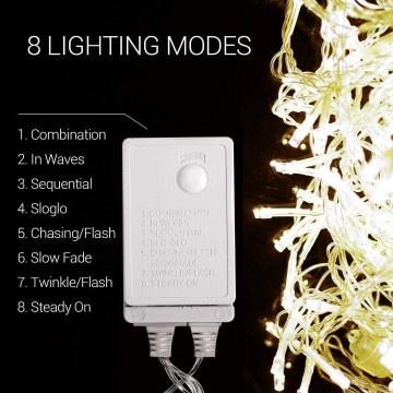 LED Lichtsnoer - 3 x 2 meter - warm wit - 204 leds