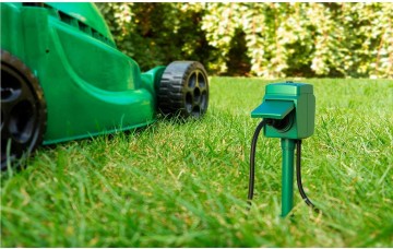 Wifi Tuinpaal - 2x contactdoos + Smart Google Alexa