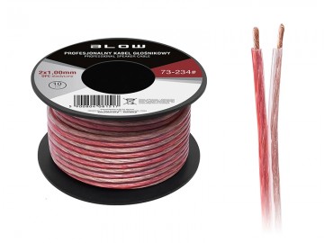 2 x 1.00 mm OFC zwart/rood op rol 10 meter 2-aderige kabel voor ledstrips